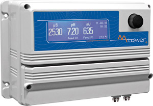 Pump Parameter Controller แสดงค่าเซนเซอร์พร้อมควบคุมการทำงานปั๊มจ่ายสารละลายเคมี EMEC